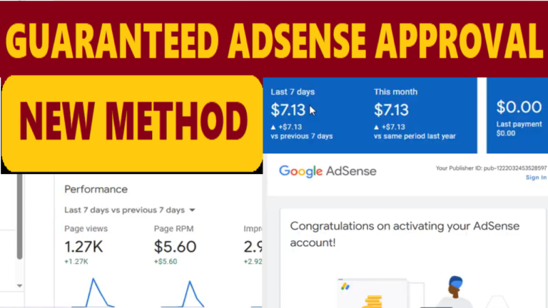 New AdSense Approval Method to Start Earning Google AdSense Income Fast