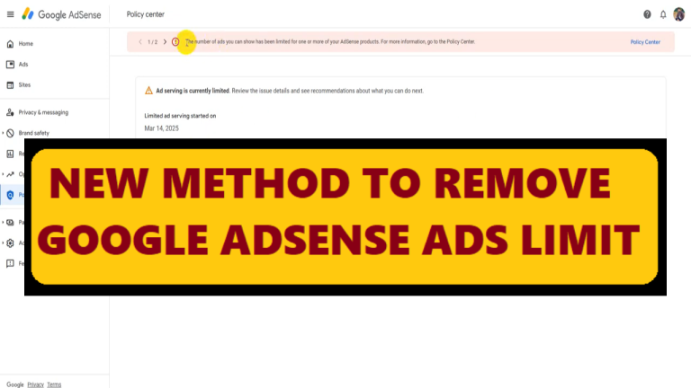 How to Remove Ads Limit from AdSense Approved Website Using AdSense Arbitrage